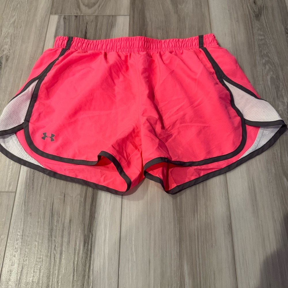 Under Armour Pink Athletic Shorts with Elastic Waistband